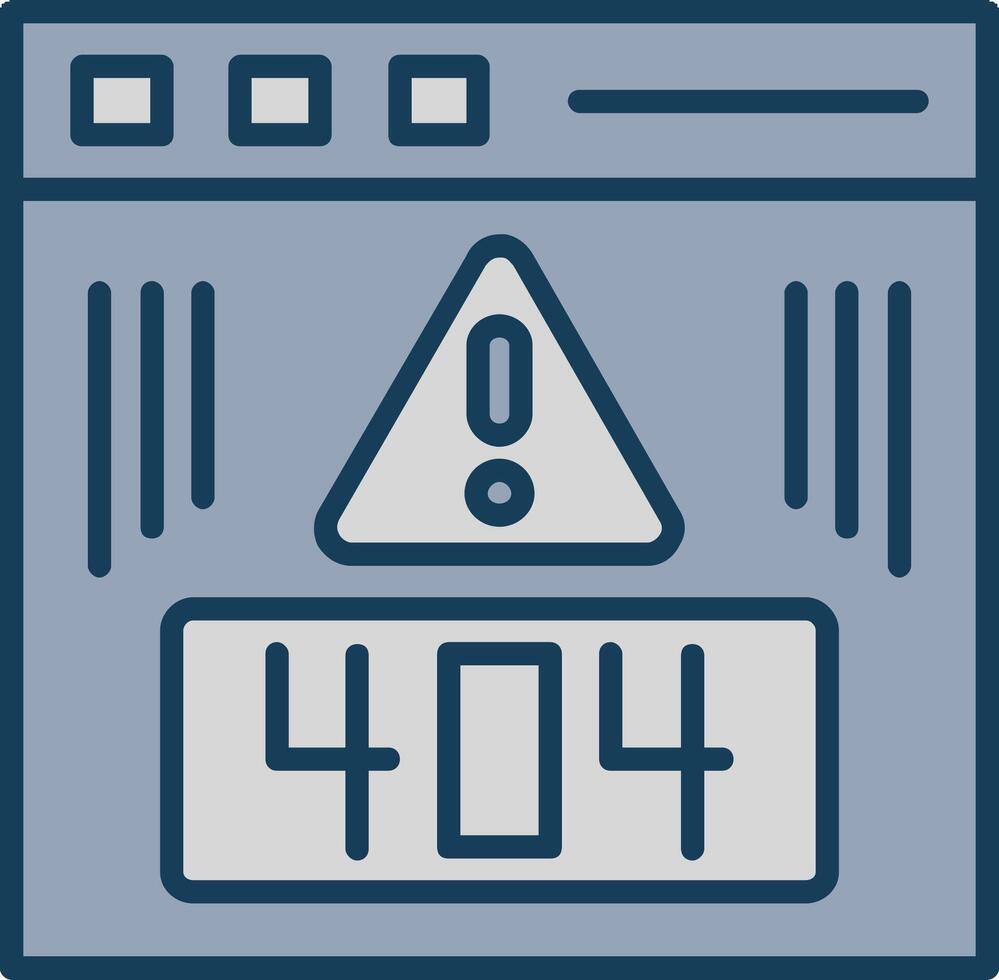 Error Line Filled Grey Icon vector