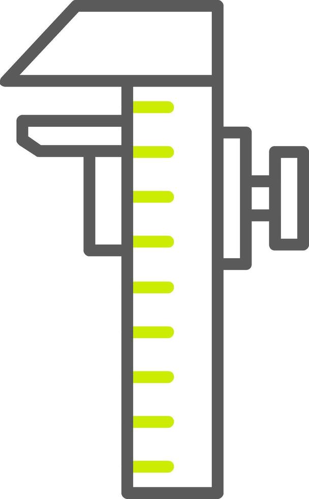 Caliper Line Two Color Icon vector