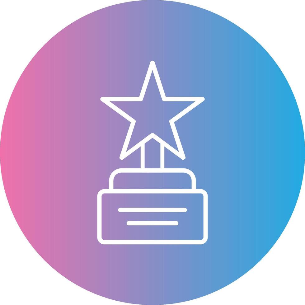 Star Line Gradient Circle Icon vector