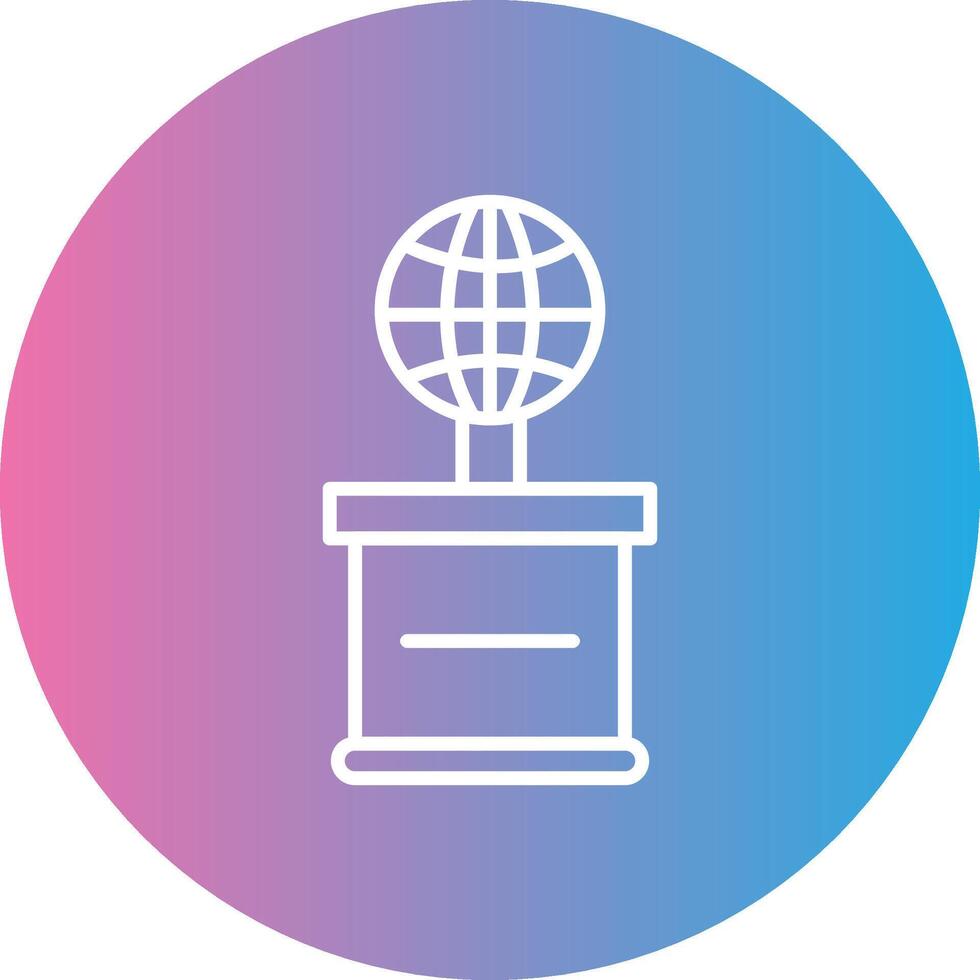 World Line Gradient Circle Icon vector