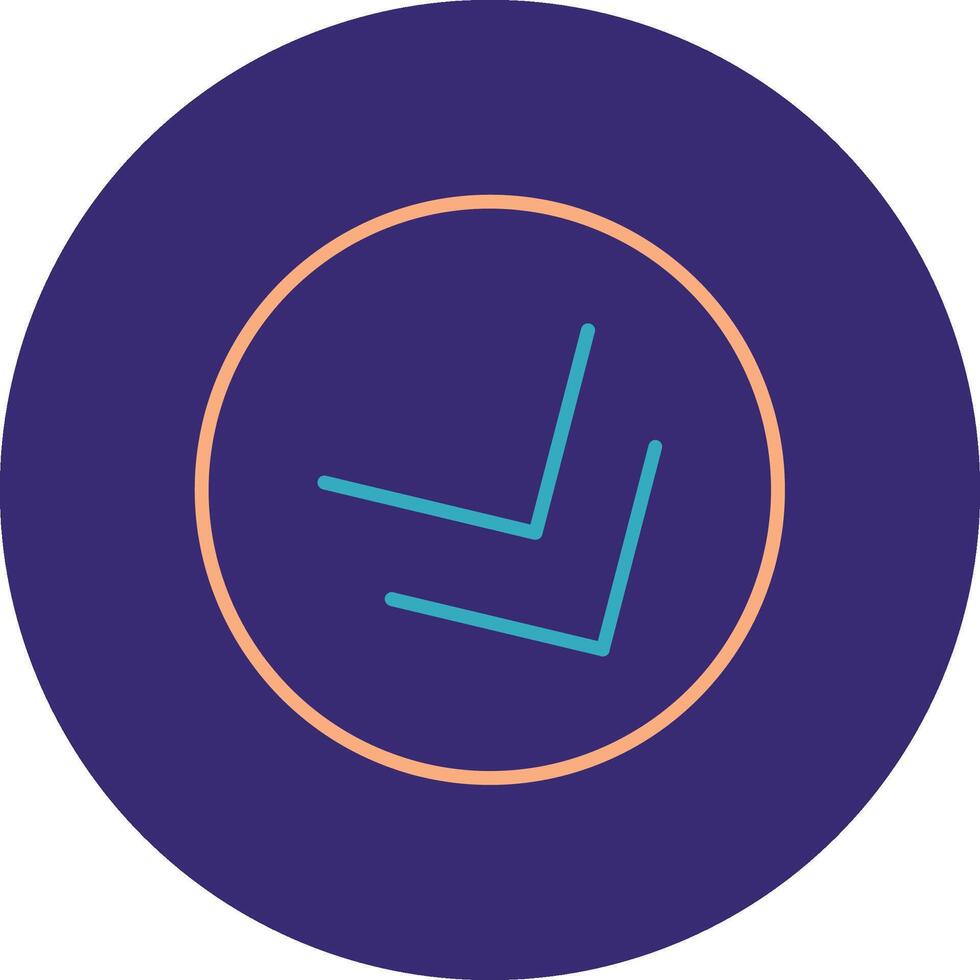 Chevron Line Two Color Circle Icon vector