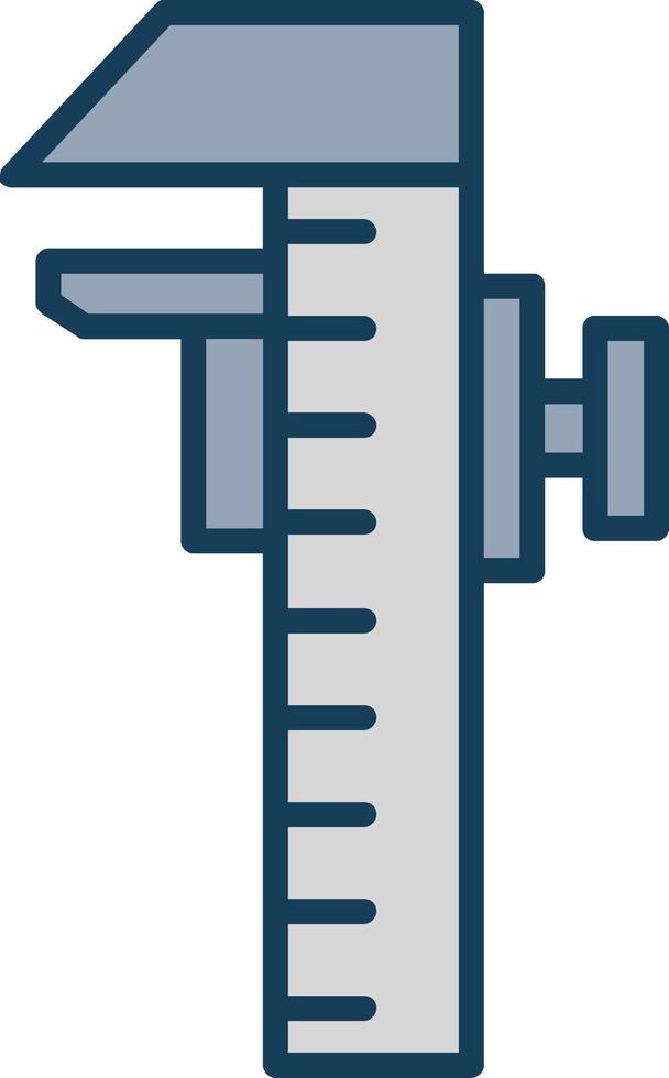 Caliper Line Filled Grey Icon vector