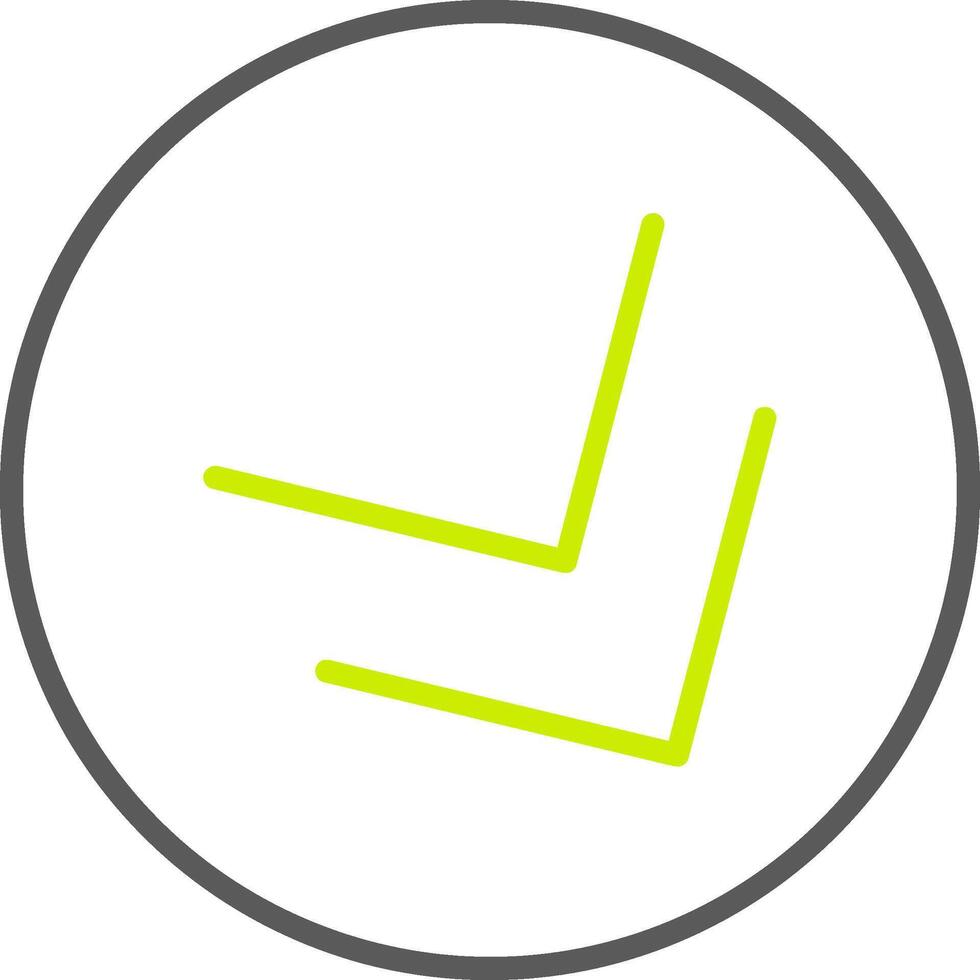 Chevron Line Two Color Icon vector