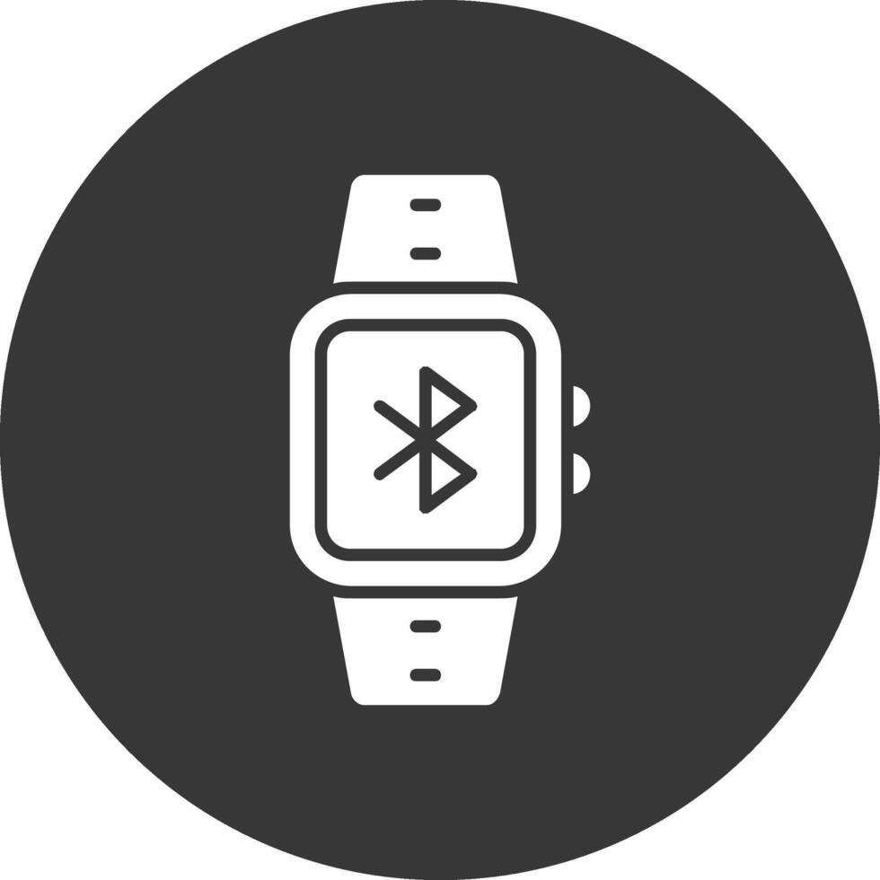 Bluetooth Glyph Inverted Icon vector