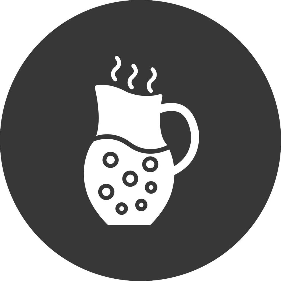 Jug Glyph Inverted Icon vector