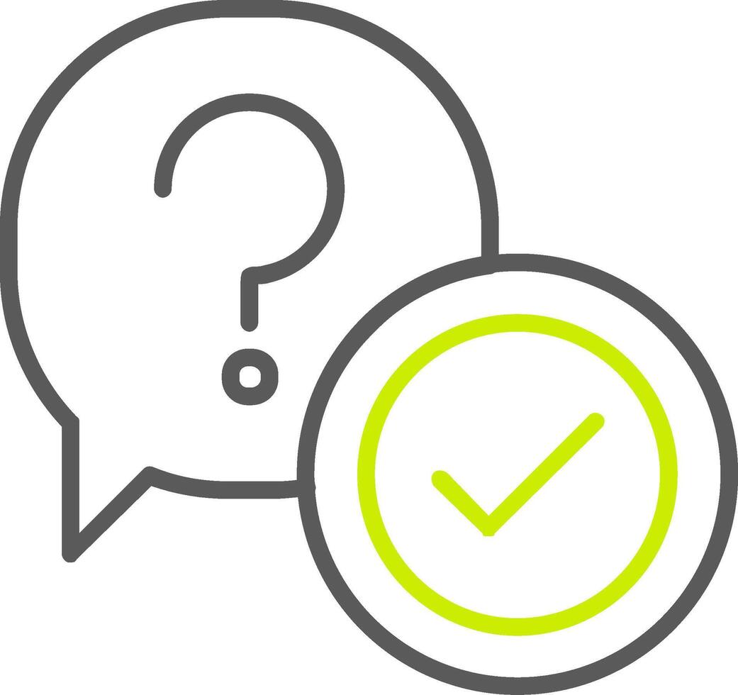 Question Line Two Color Icon vector