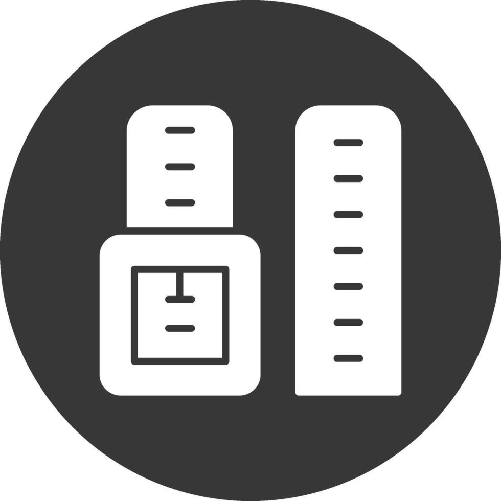 Watch Strap Glyph Inverted Icon vector