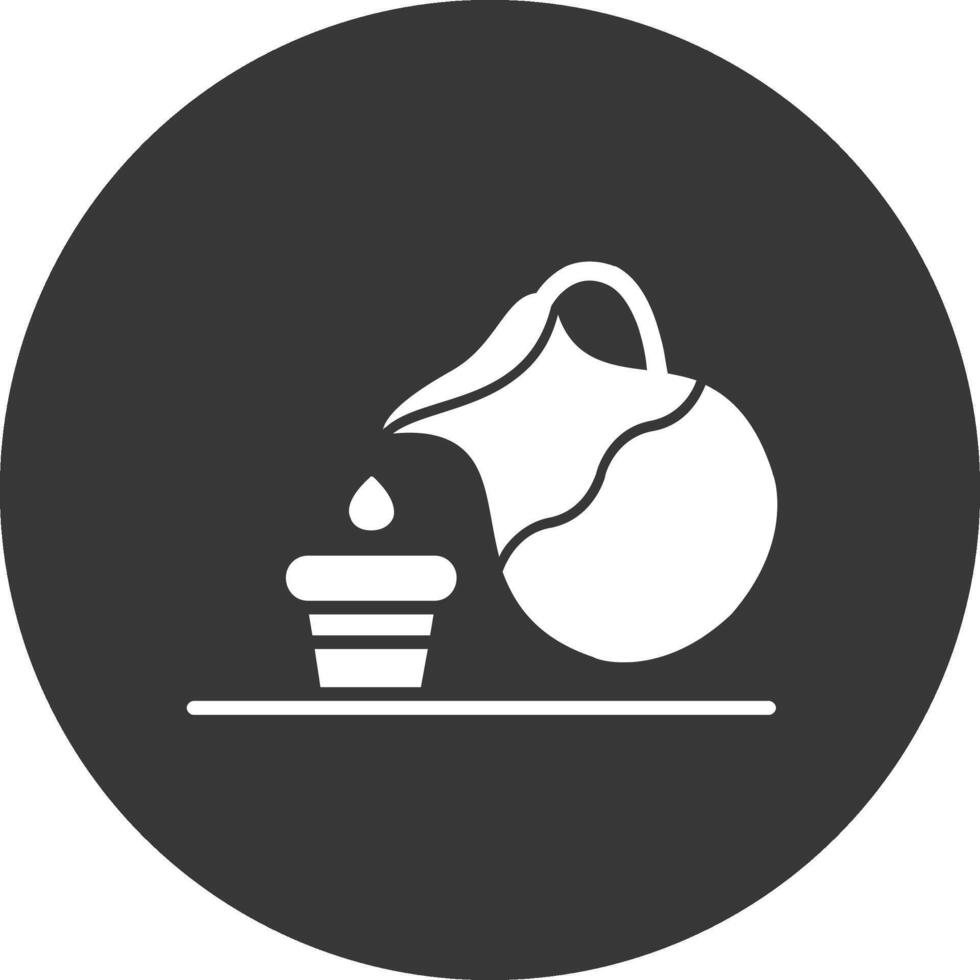 Water Jug Glyph Inverted Icon vector