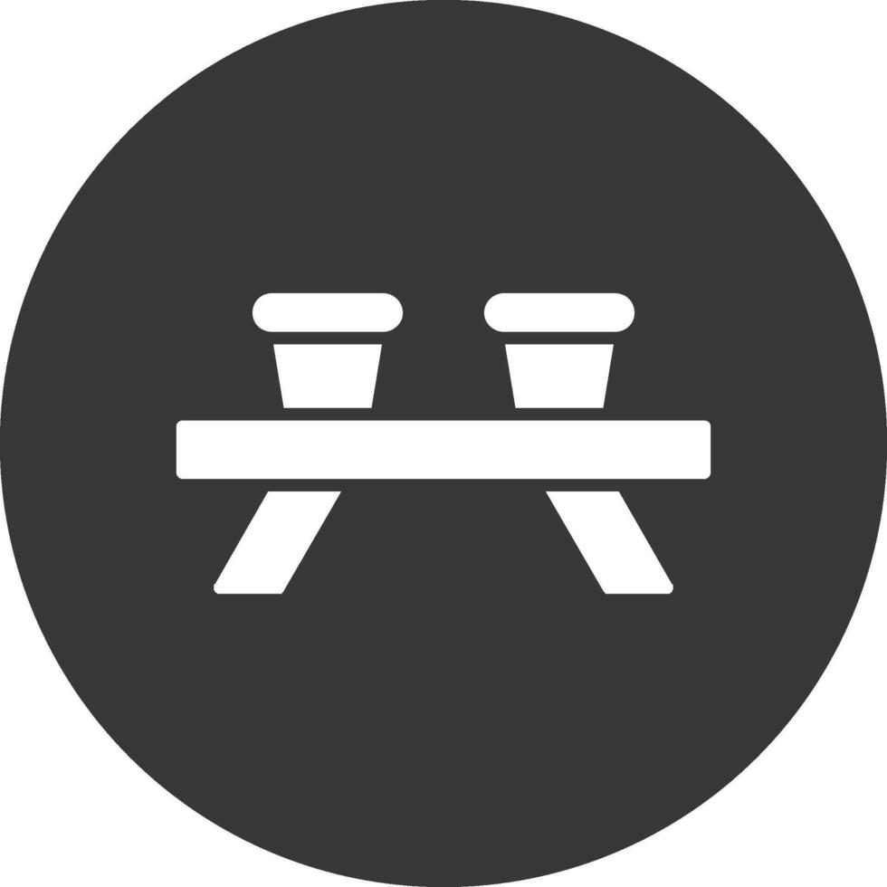 Stencil Glyph Inverted Icon vector