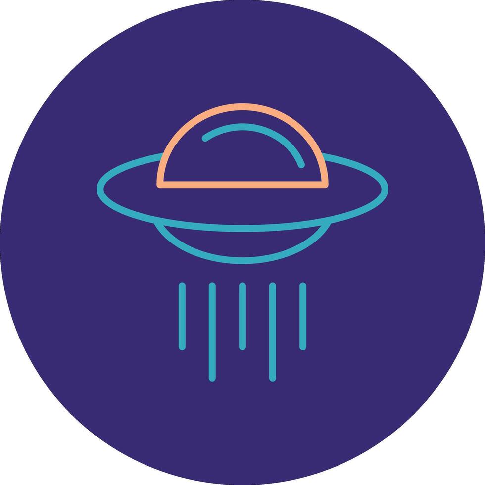 Ovni Line Two Color Circle Icon vector