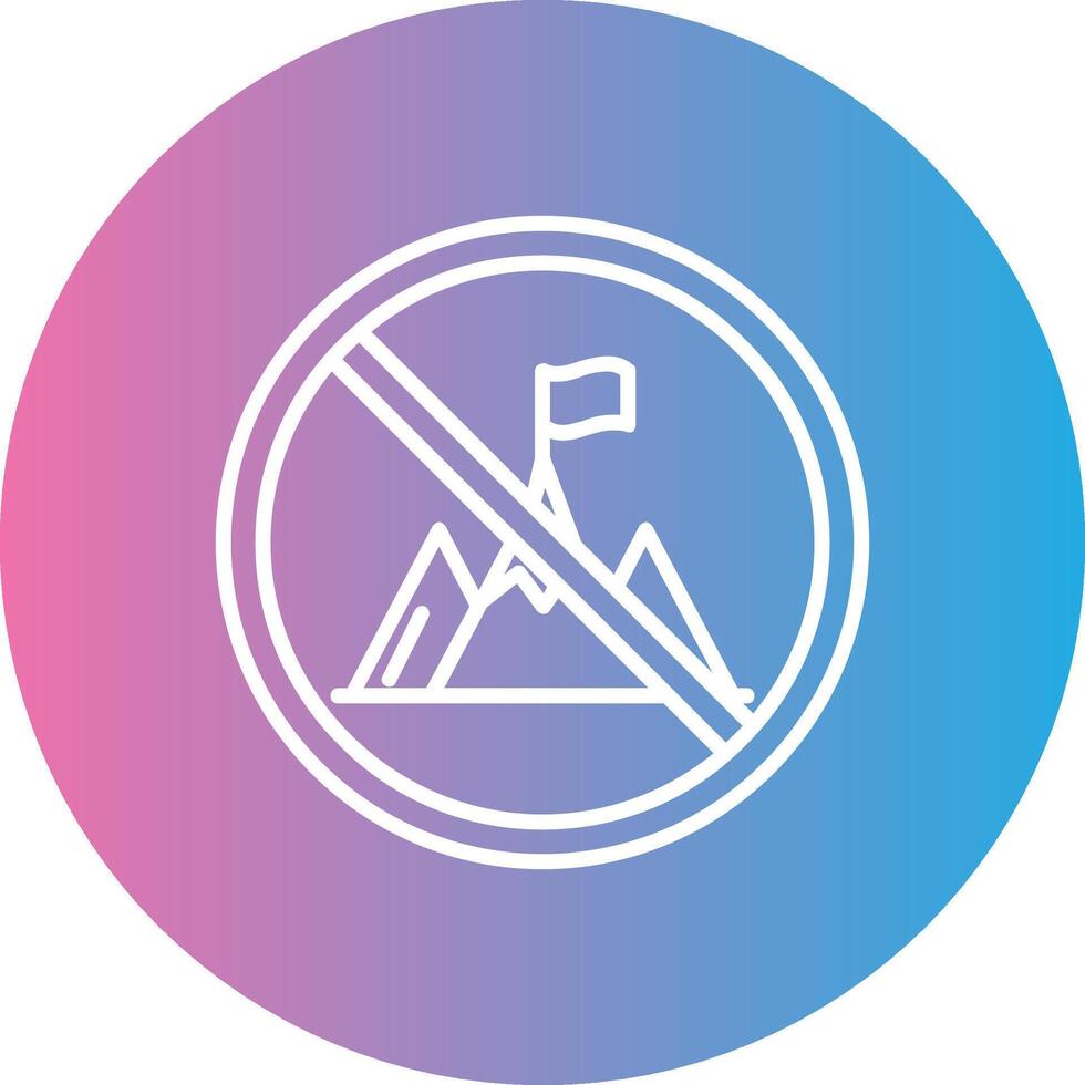 Prohibited Sign Line Gradient Circle Icon vector