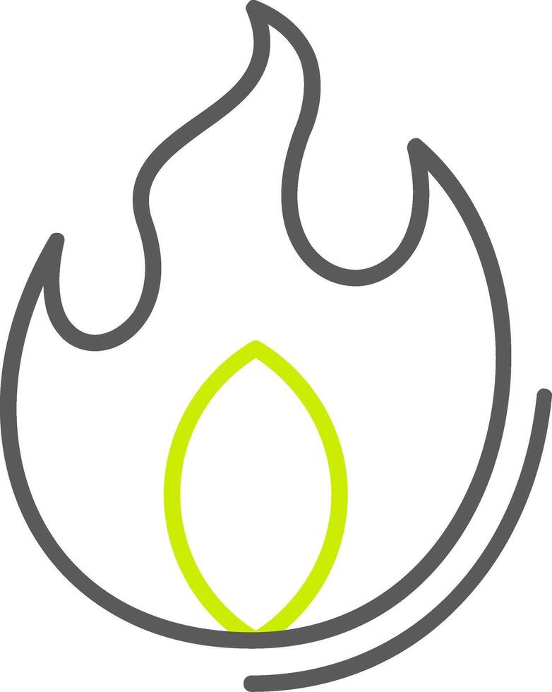 Burn Line Two Color Icon vector