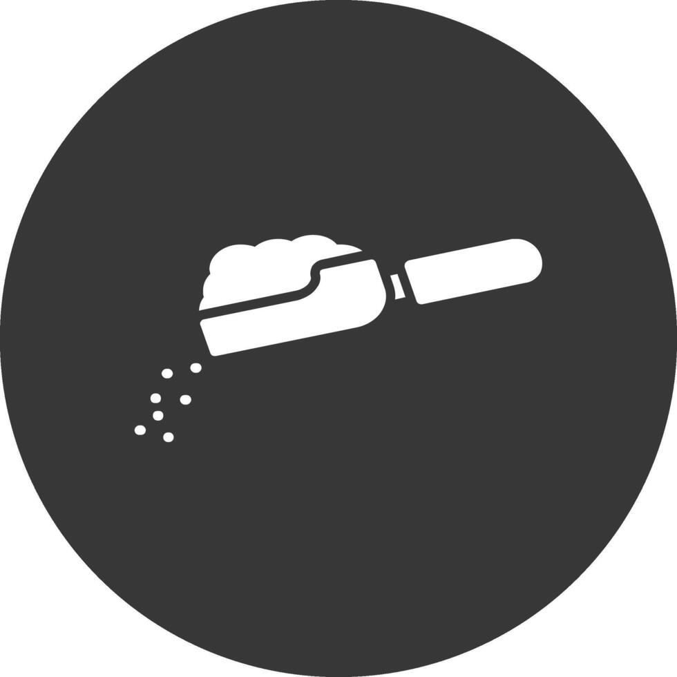 Scoop Glyph Inverted Icon vector