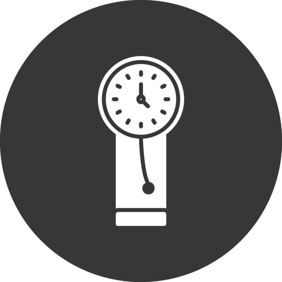 Clock Glyph Inverted Icon vector