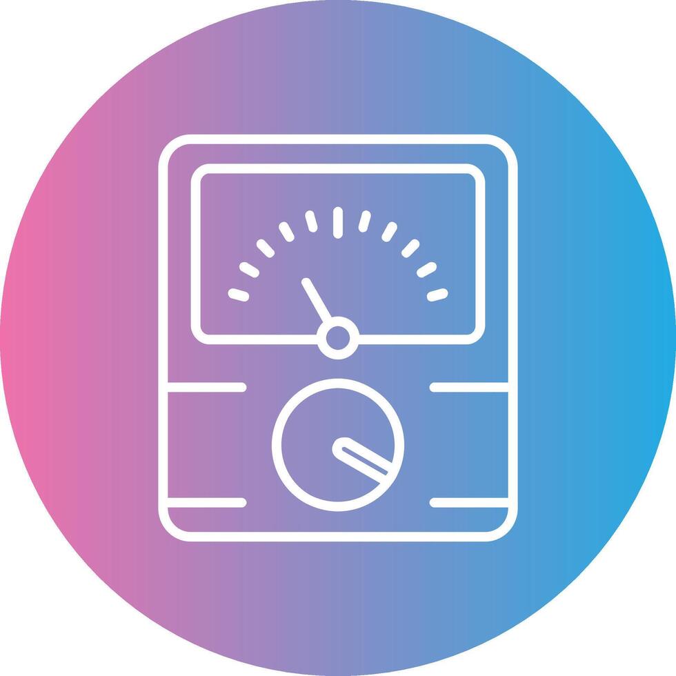 Dial Line Gradient Circle Icon vector