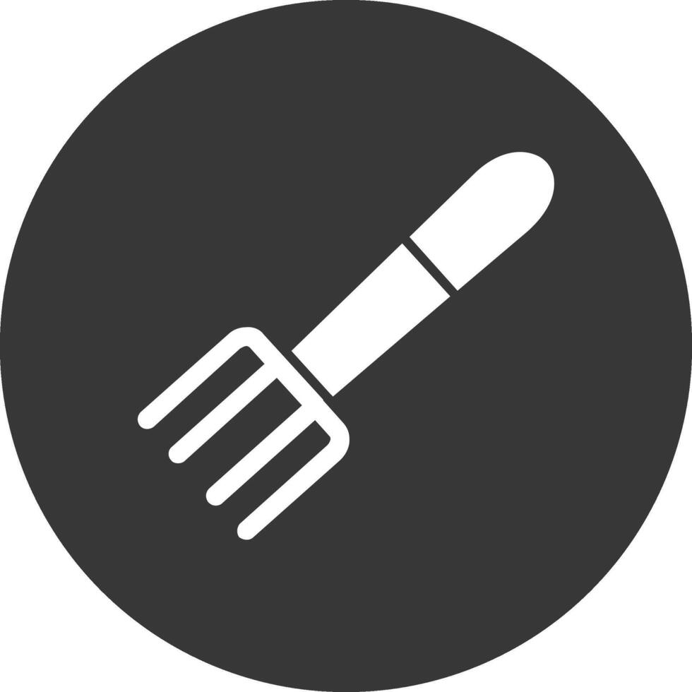 Fork Glyph Inverted Icon vector