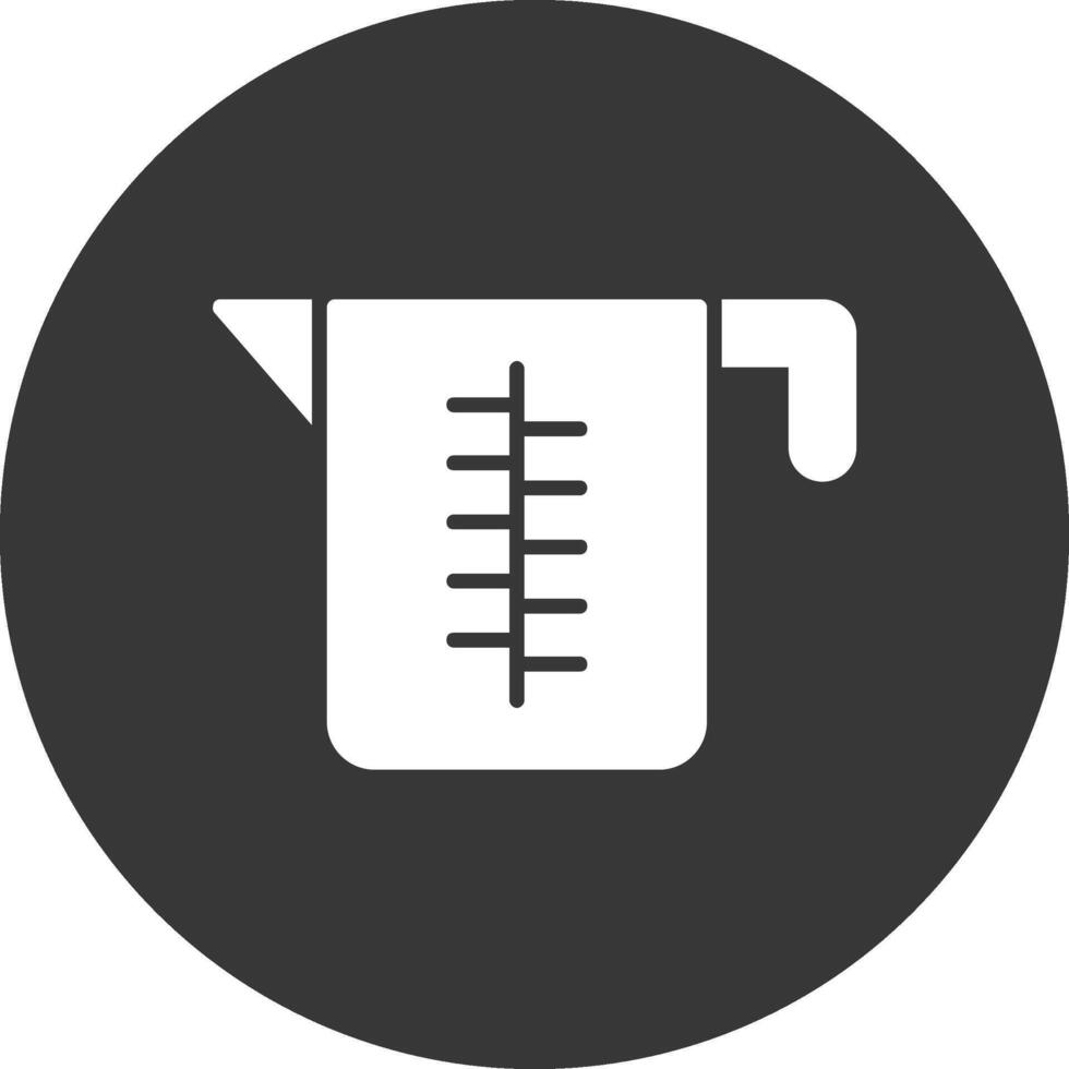 Measuring Jug Glyph Inverted Icon vector