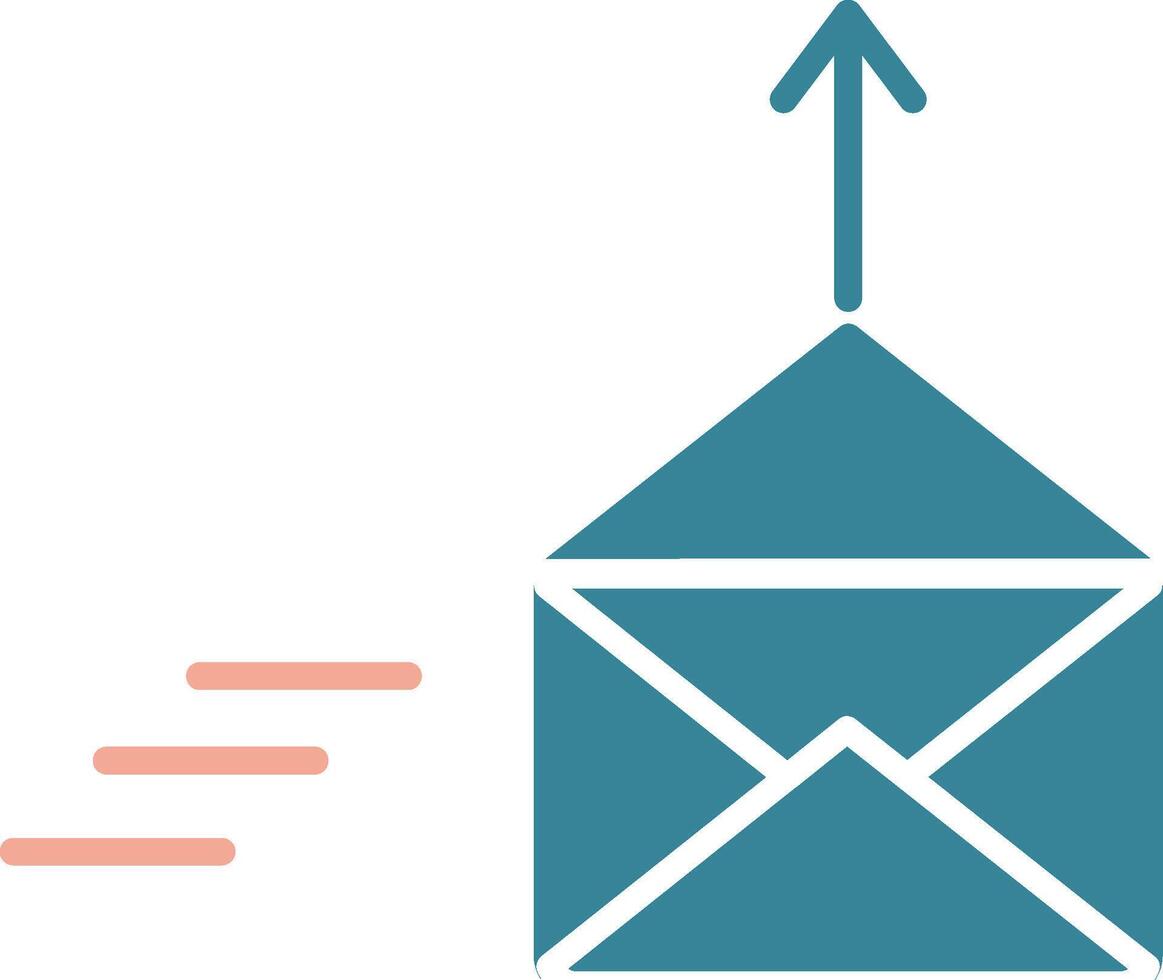 Mail Glyph Two Color Icon vector