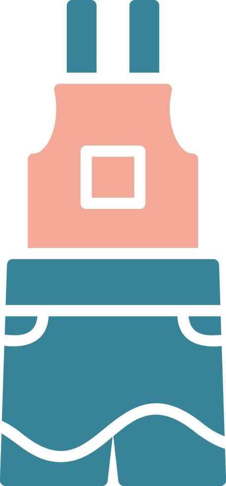 Dungarees Glyph Two Color Icon vector