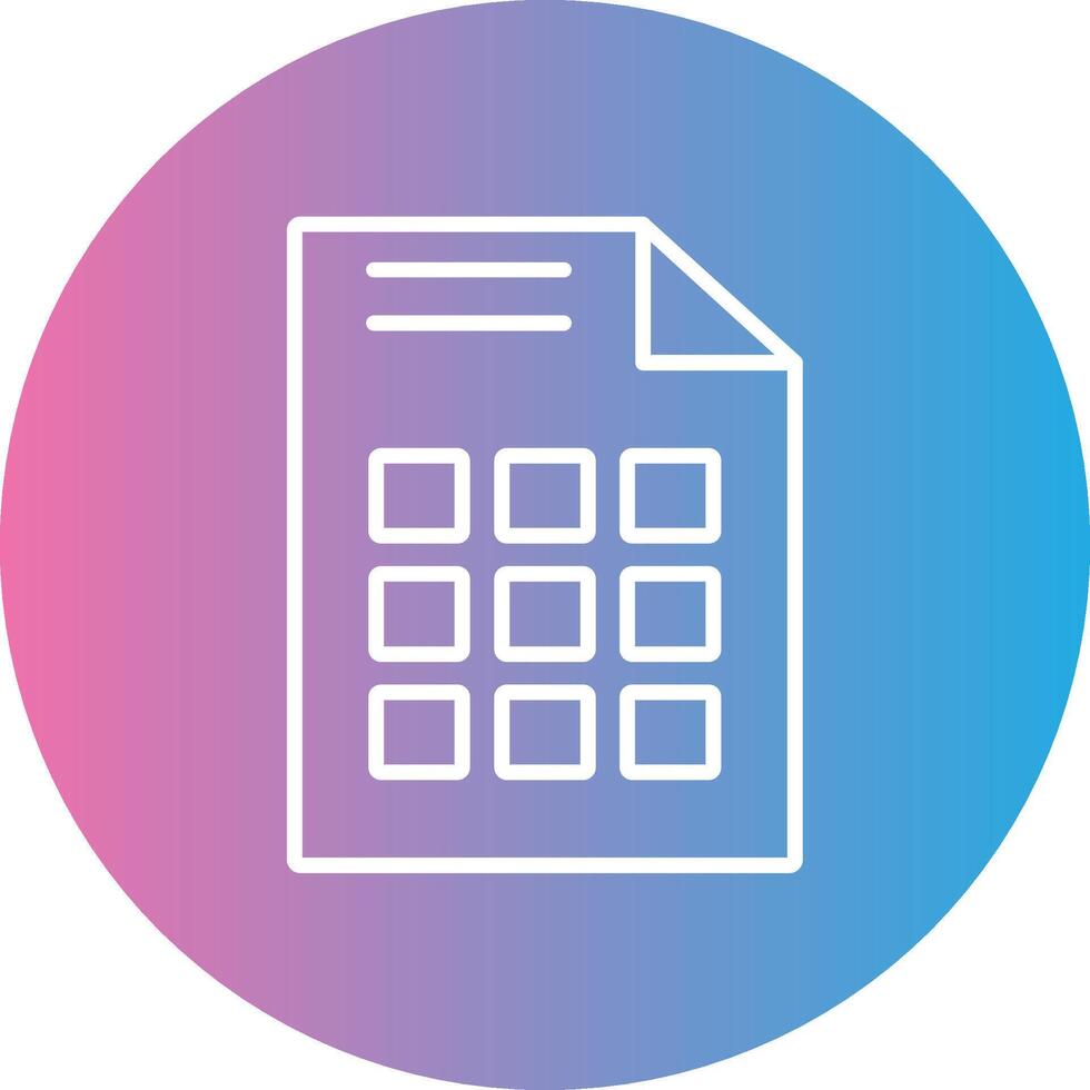 Grid Line Gradient Circle Icon vector