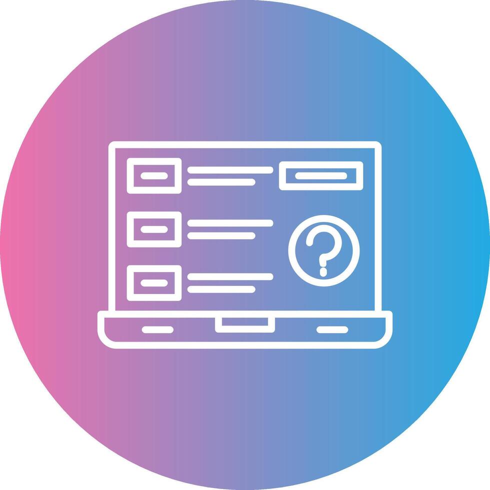 Question Line Gradient Circle Icon vector