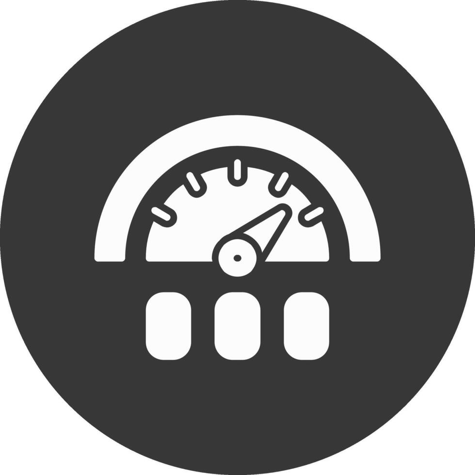 Gauge Glyph Inverted Icon vector