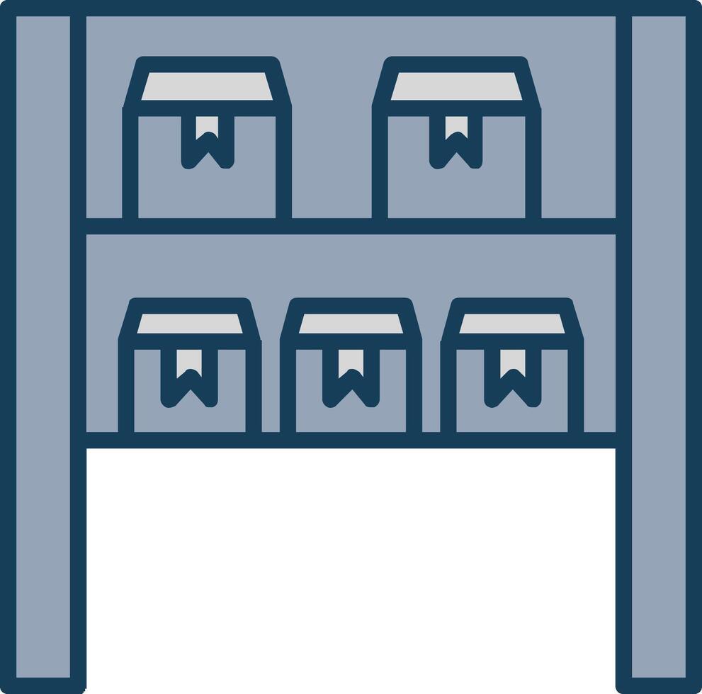 Storage Line Filled Grey Icon vector