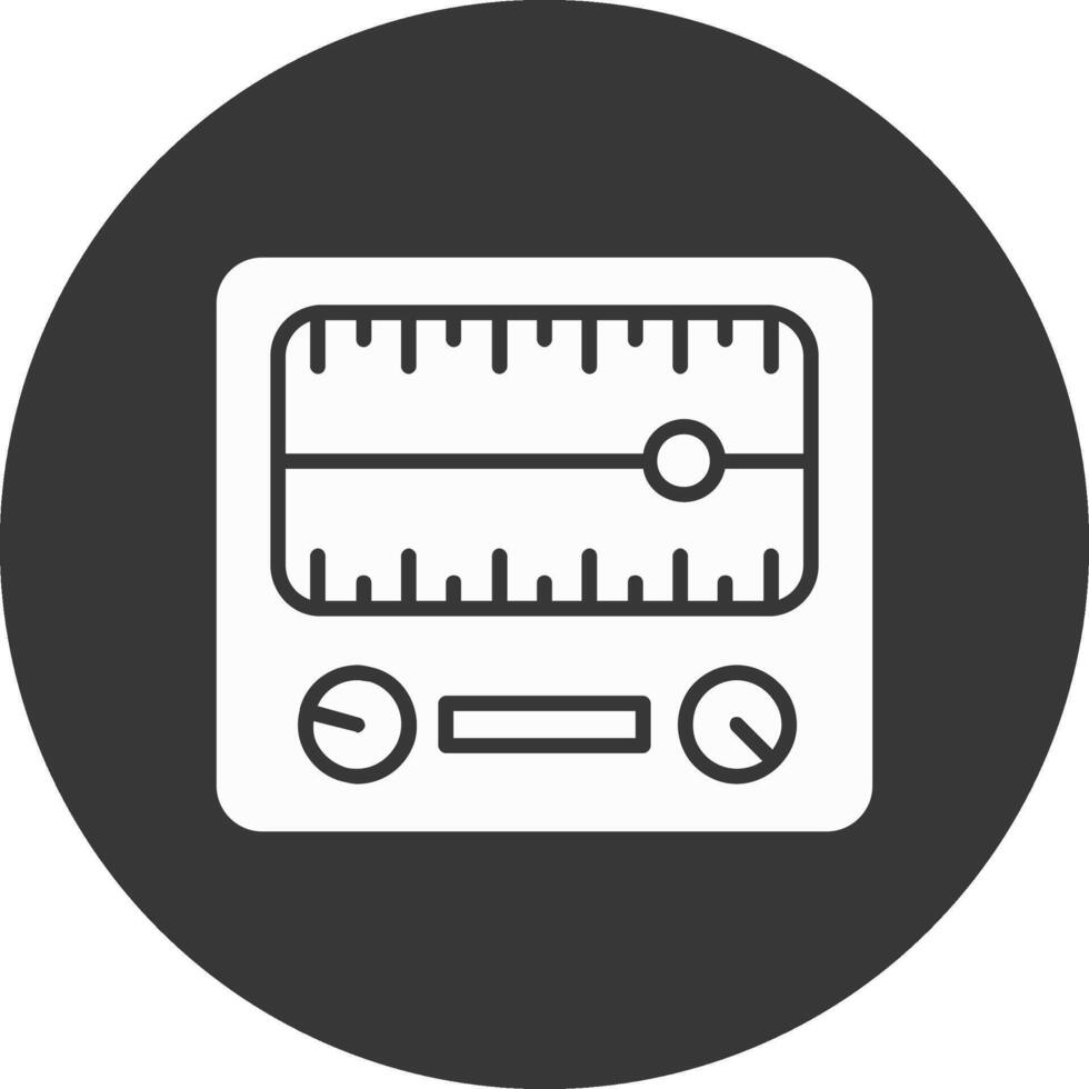 Dial Glyph Inverted Icon vector