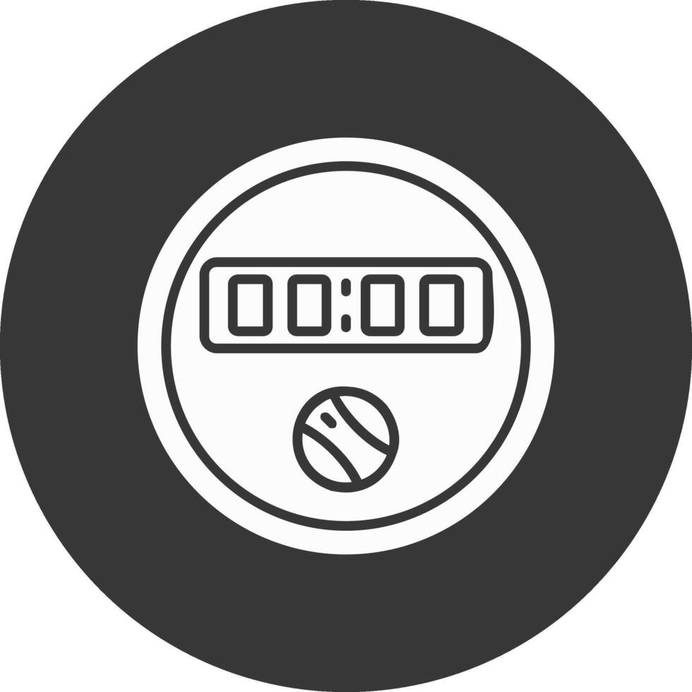 Dial Glyph Inverted Icon vector