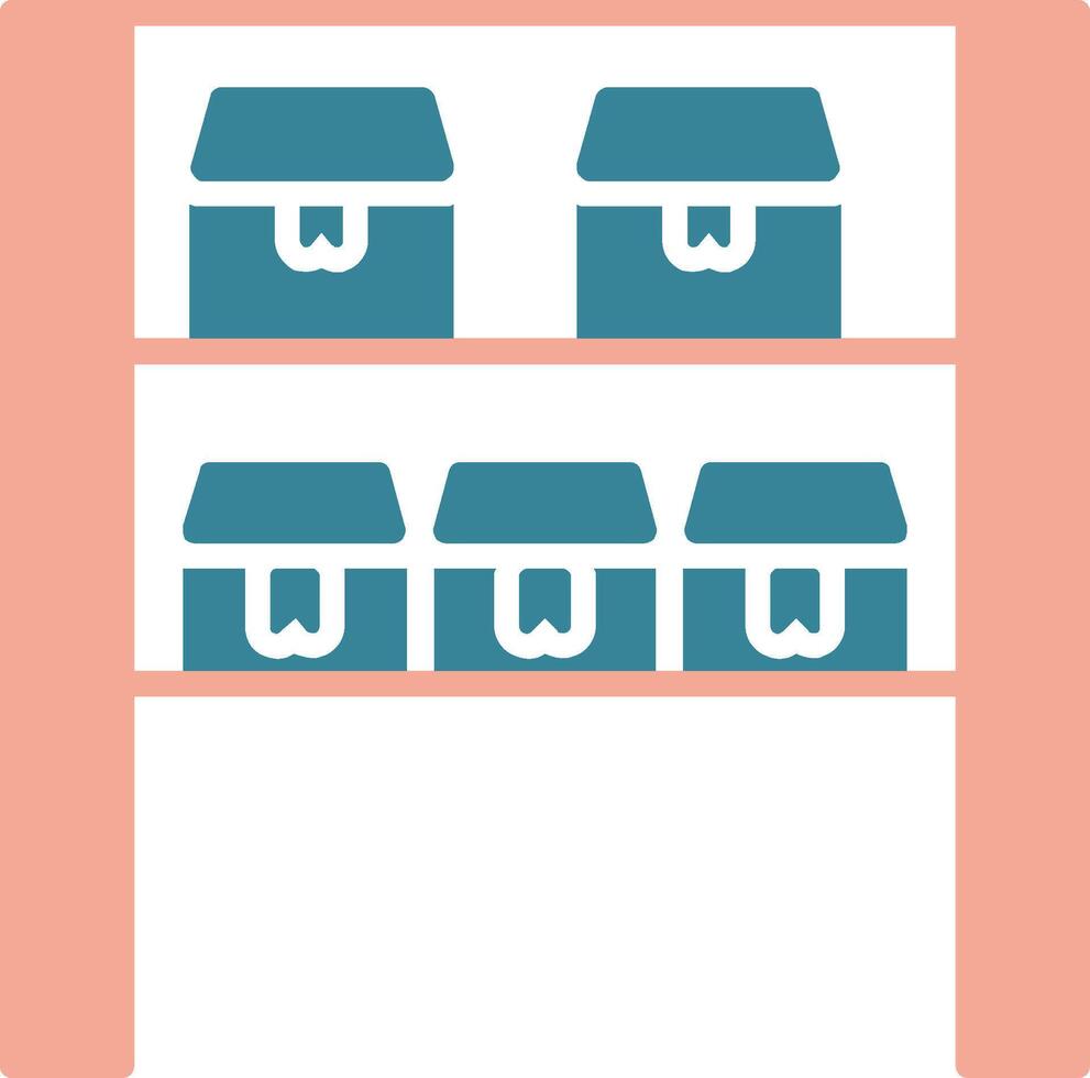 Storage Glyph Two Color Icon vector