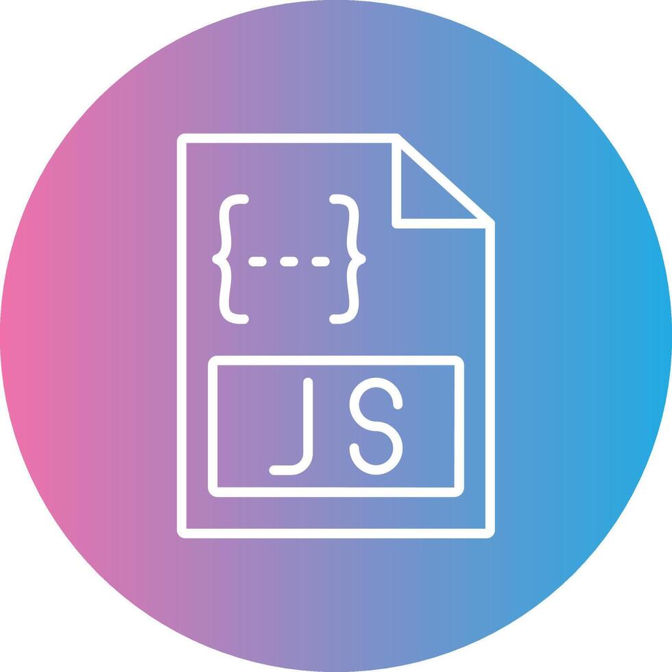 Js Line Gradient Circle Icon vector