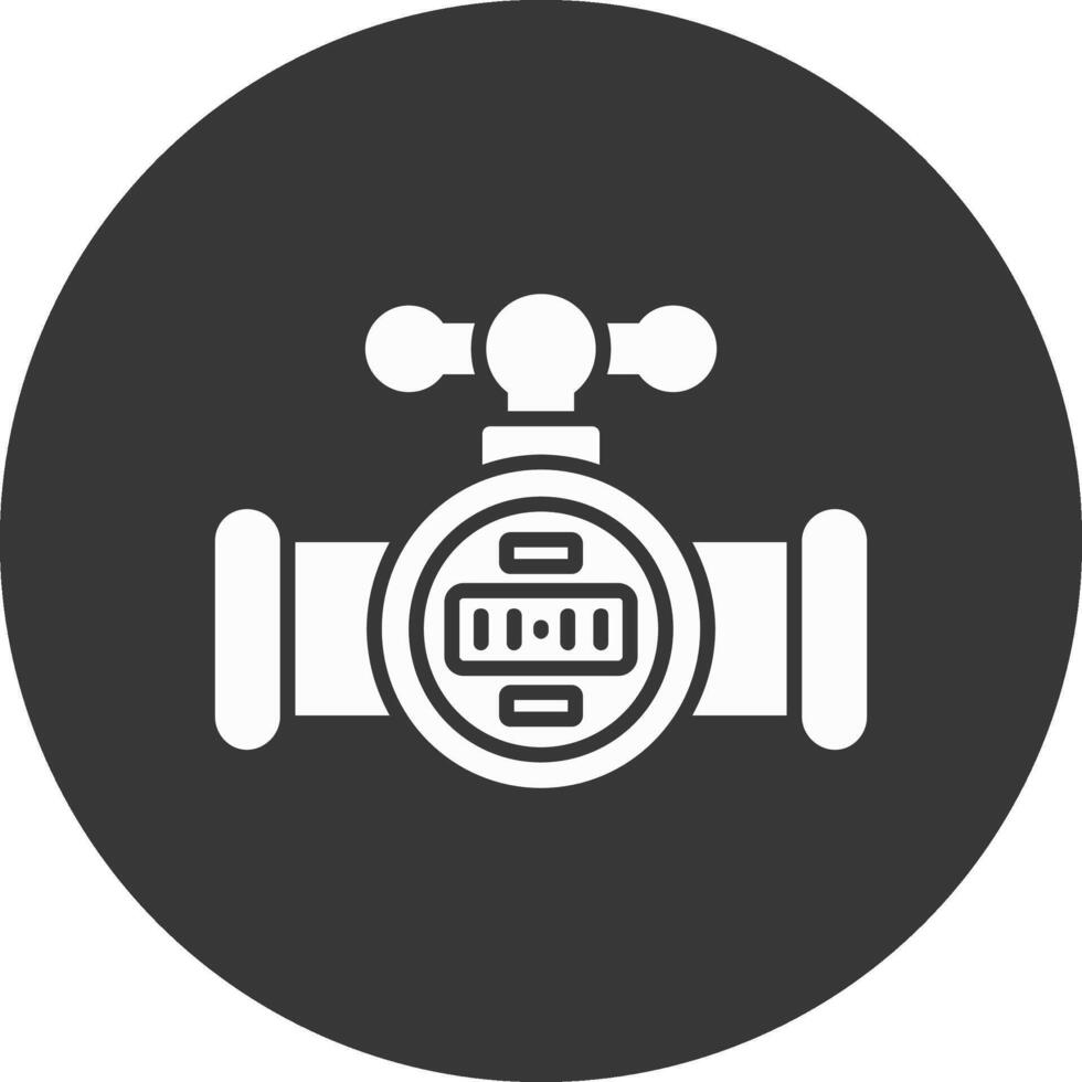 Water Tap Glyph Inverted Icon vector