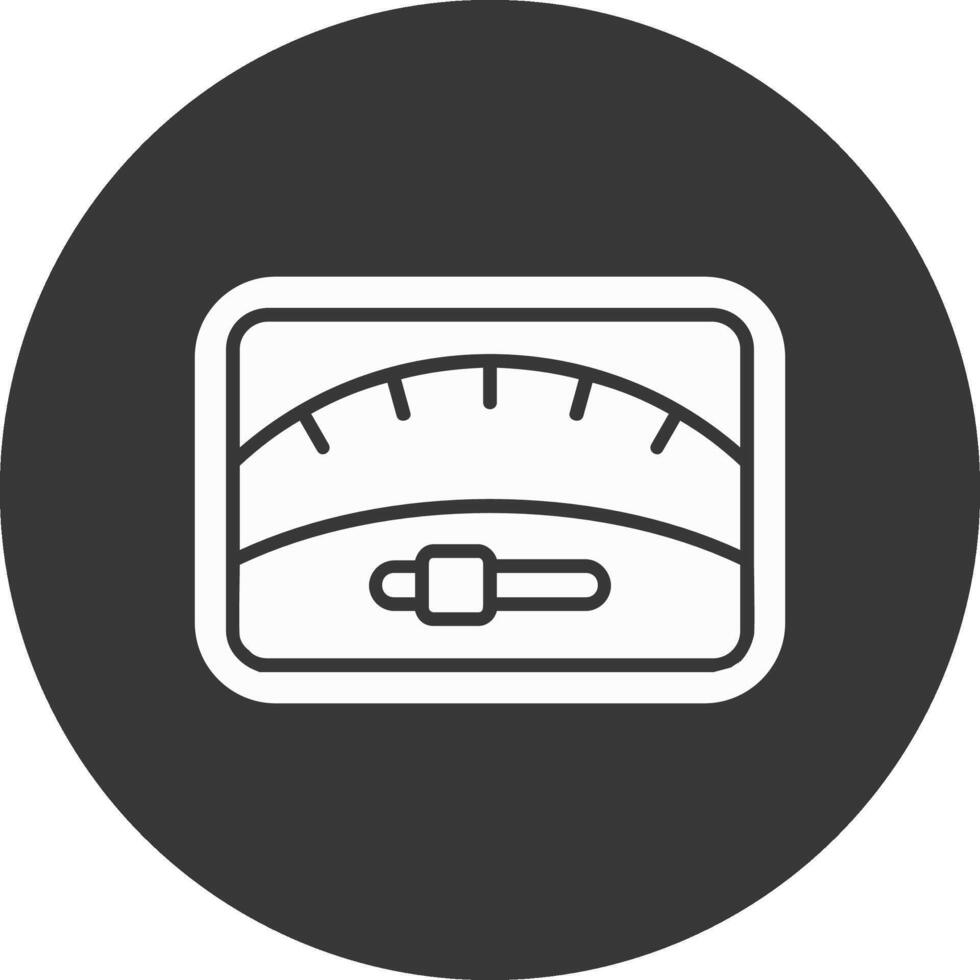 Dial Glyph Inverted Icon vector