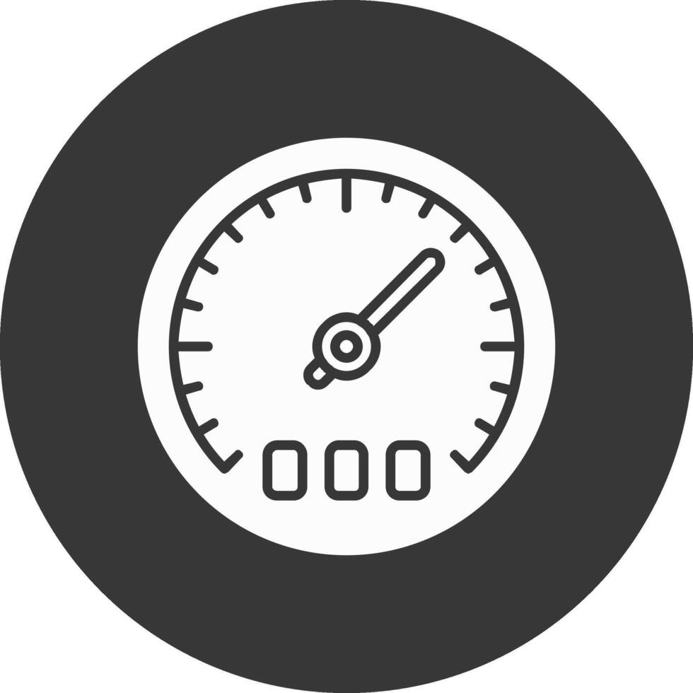 Thermostat Glyph Inverted Icon vector