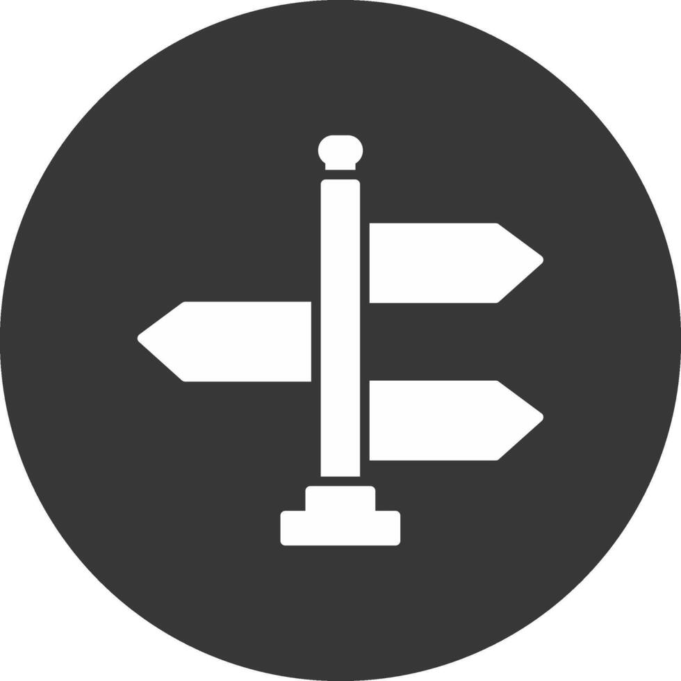 Sign Glyph Inverted Icon vector