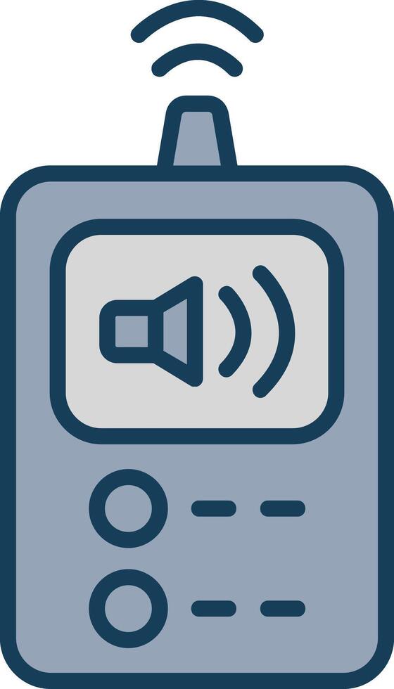 Recorder Line Filled Grey Icon vector