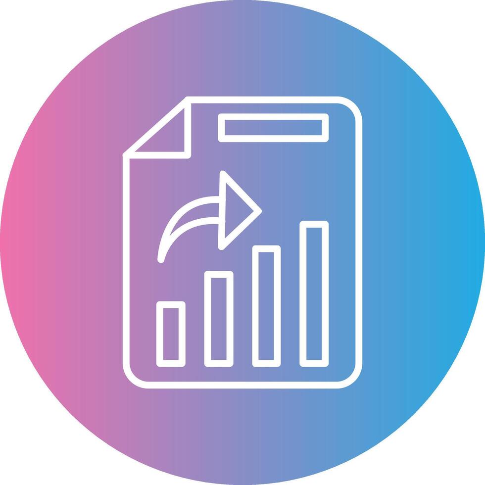 File Line Gradient Circle Icon vector