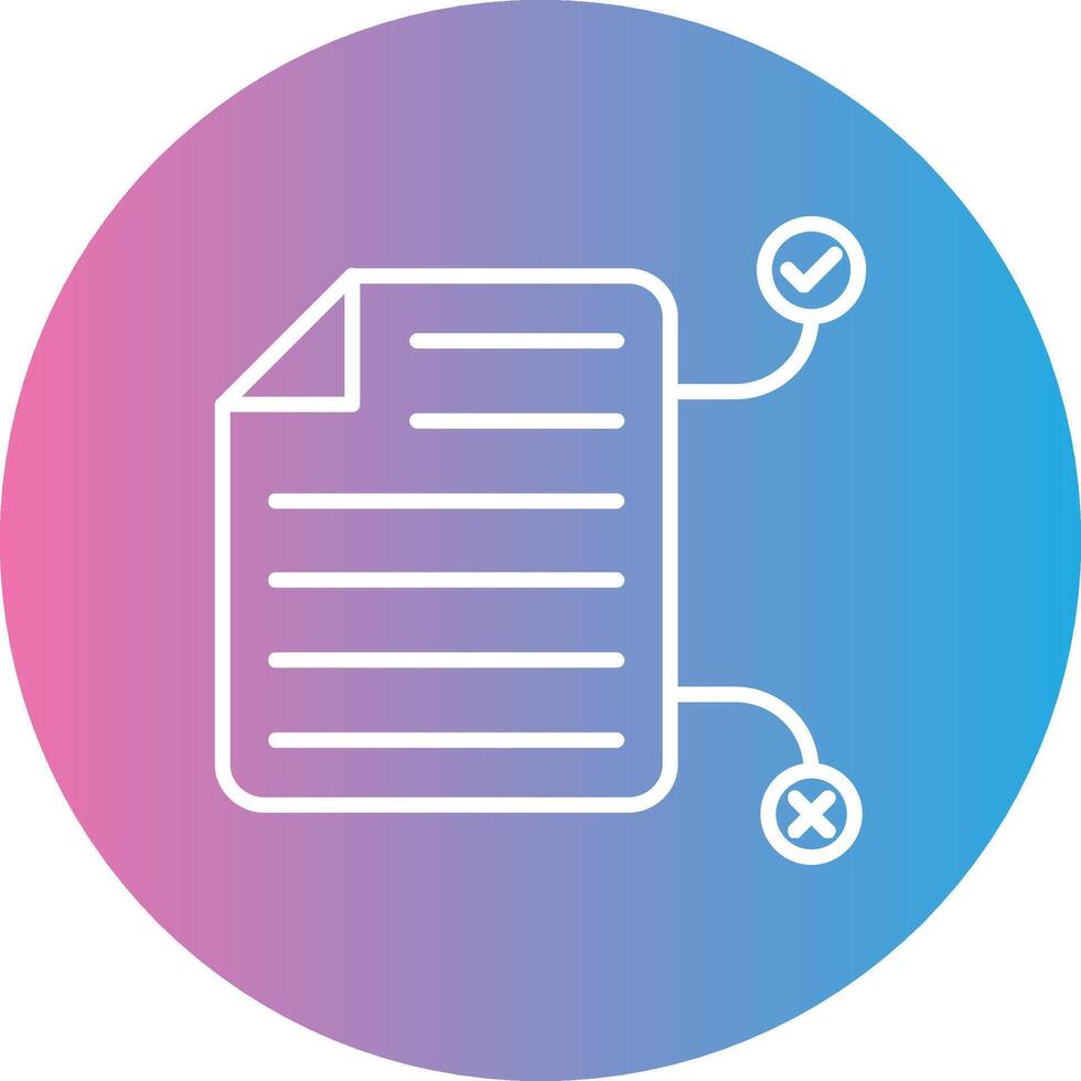 Tasks Line Gradient Circle Icon vector