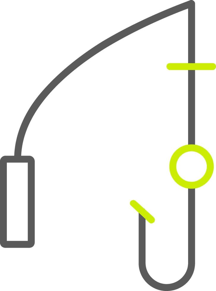 Rod Line Two Color Icon vector