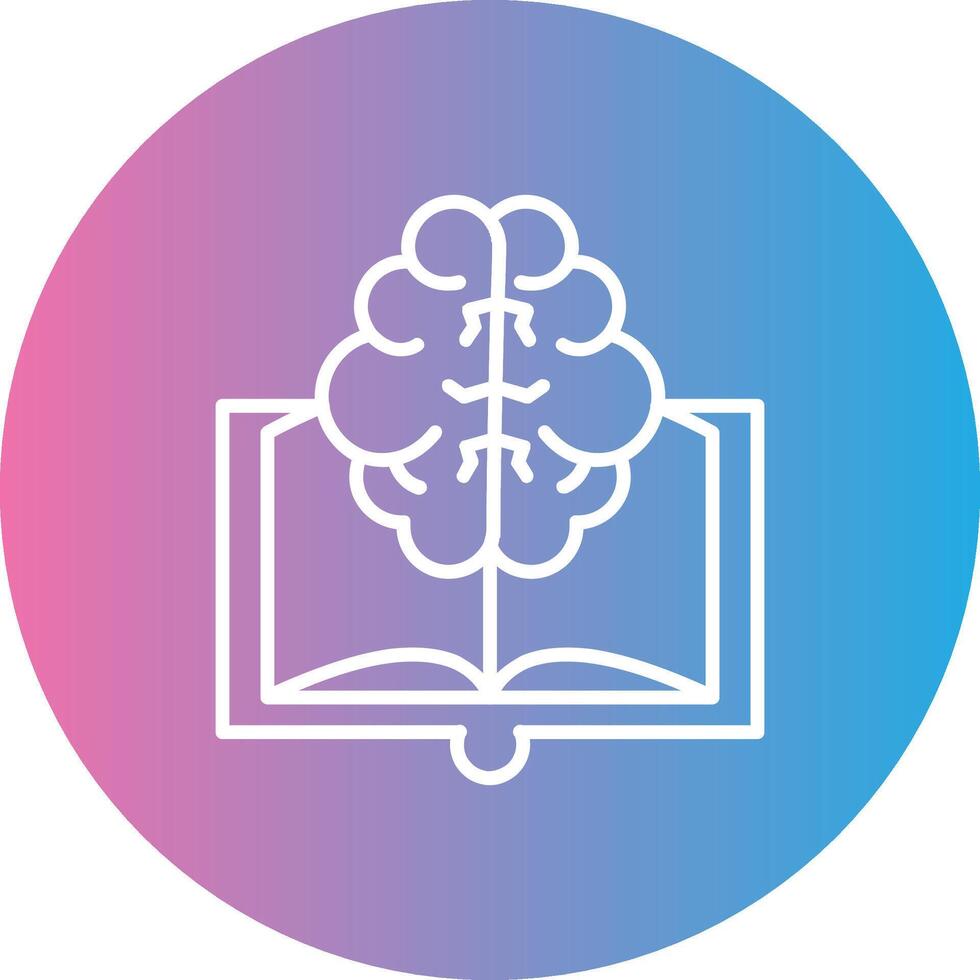 Book Line Gradient Circle Icon vector