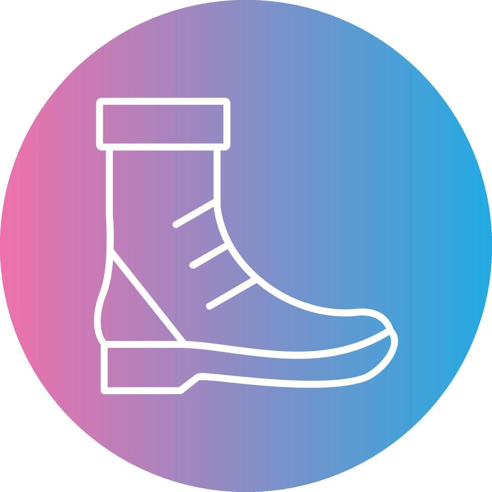 Boot Line Gradient Circle Icon vector