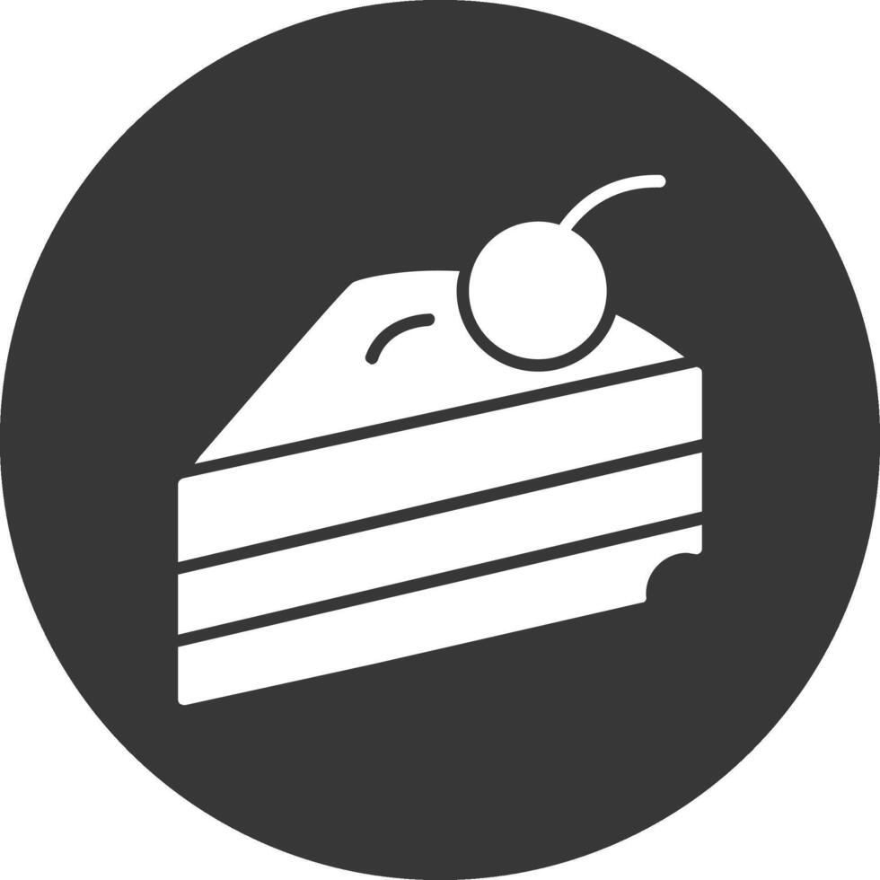 Pastelería glifo invertido icono vector