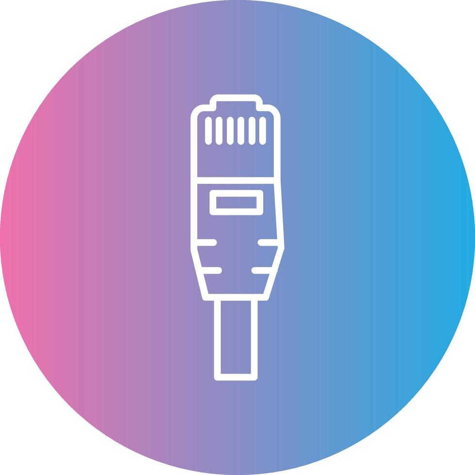 Ethernet Line Gradient Circle Icon vector