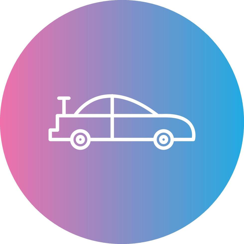 Car Line Gradient Circle Icon vector