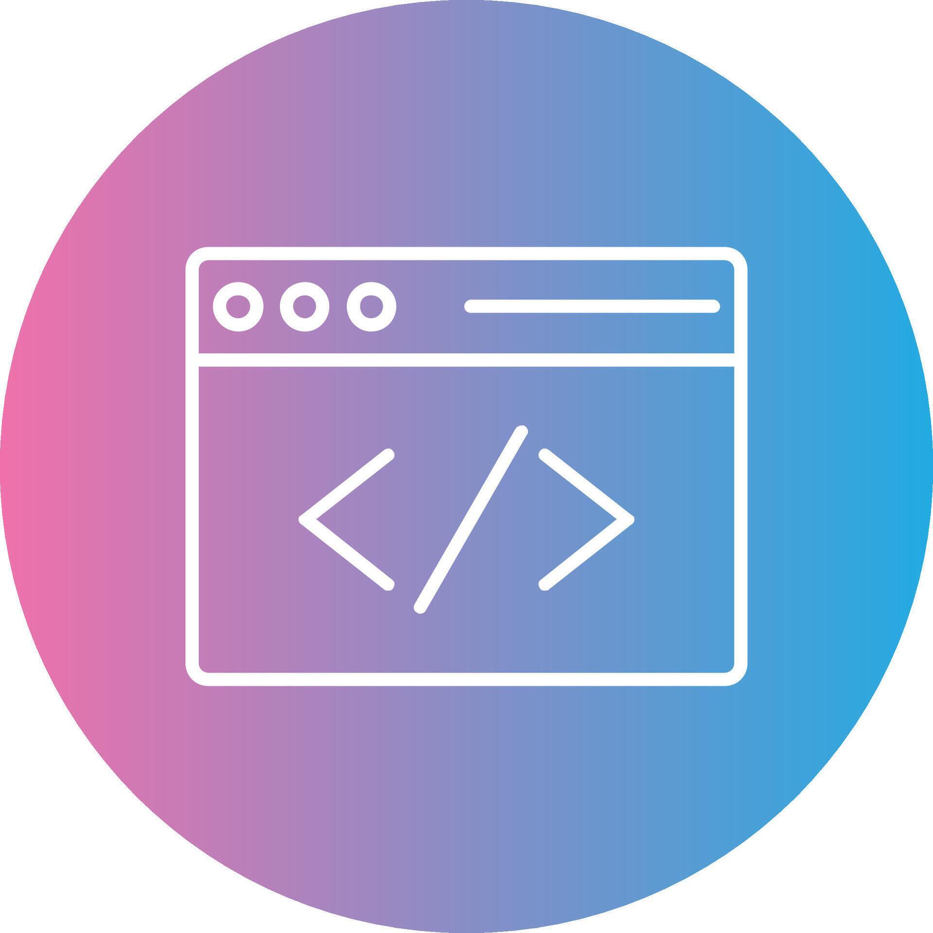 Coding Line Gradient Circle Icon 43473793 Vector Art at Vecteezy