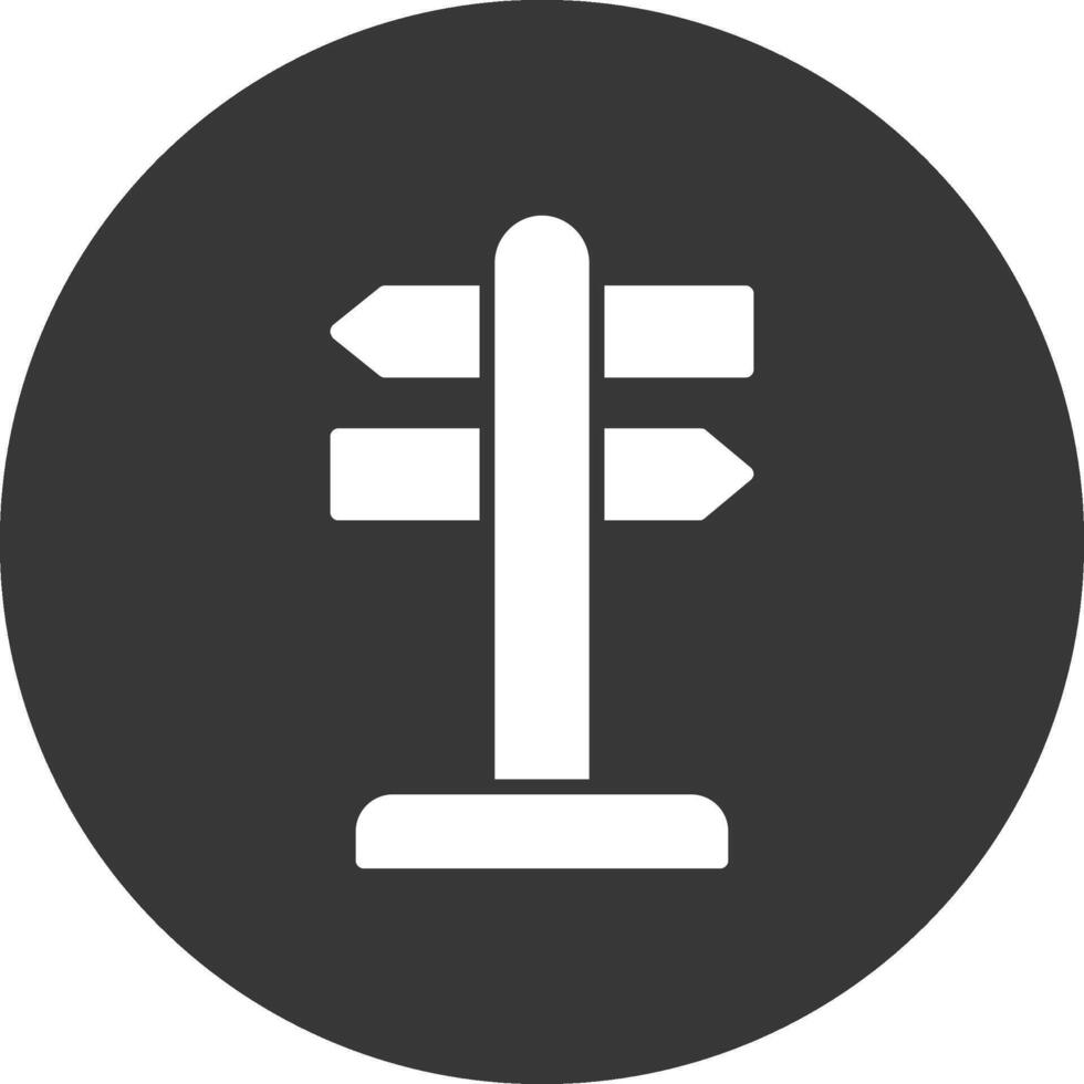 Direction Glyph Inverted Icon vector