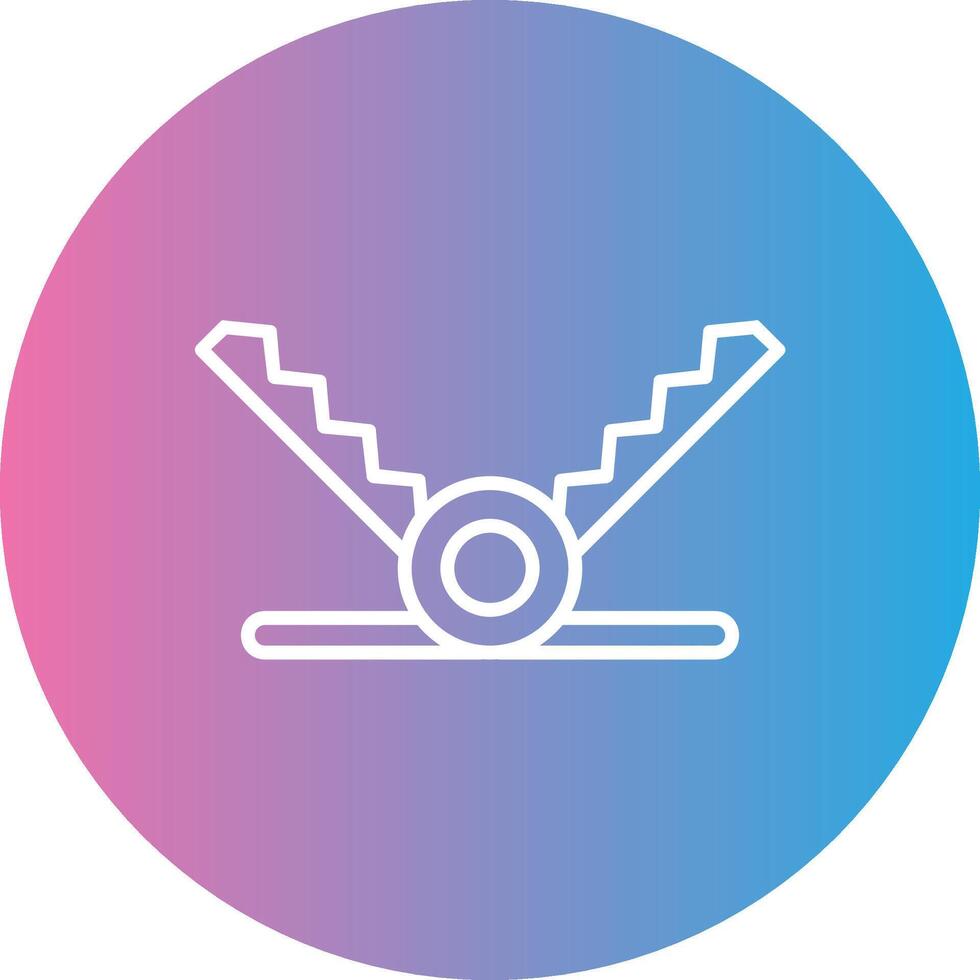 Trap Line Gradient Circle Icon vector