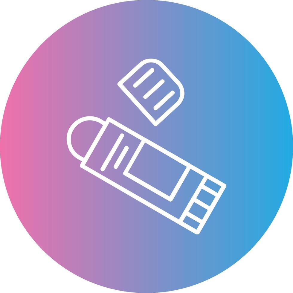 Glue Line Gradient Circle Icon vector