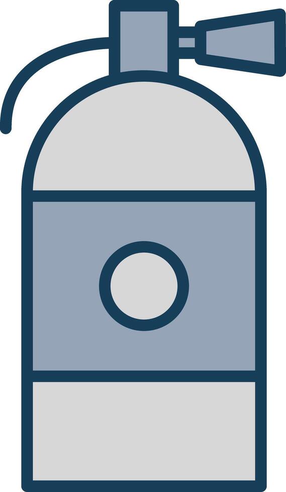 Fire Extinguisher Line Filled Grey Icon vector