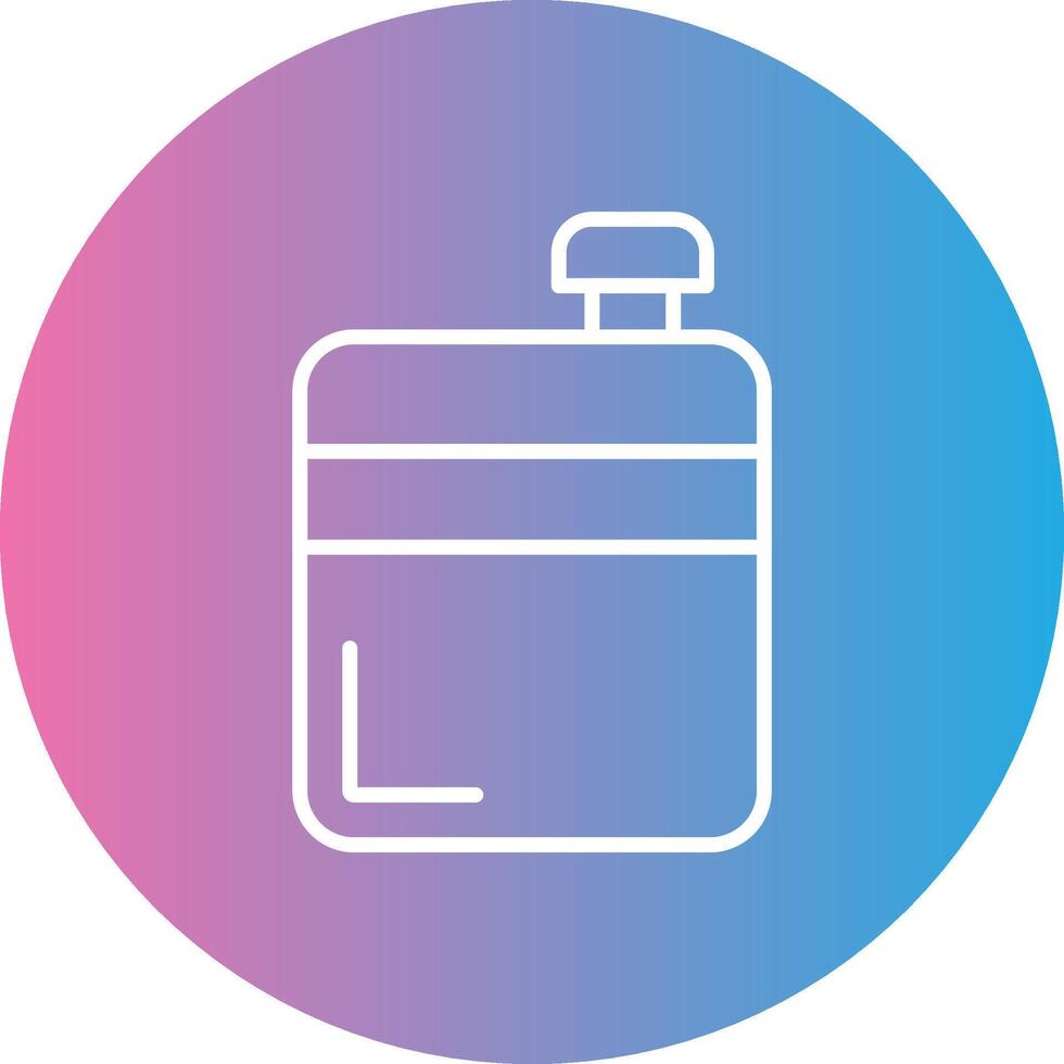Flask Line Gradient Circle Icon vector